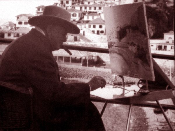 Churchill beim Malen