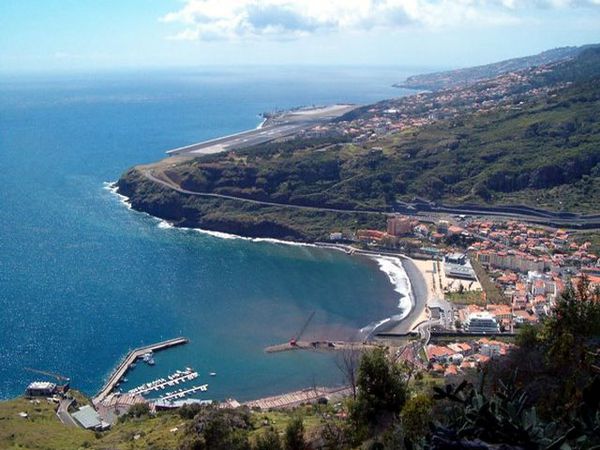 View to airport from Pico do Facho/Machico